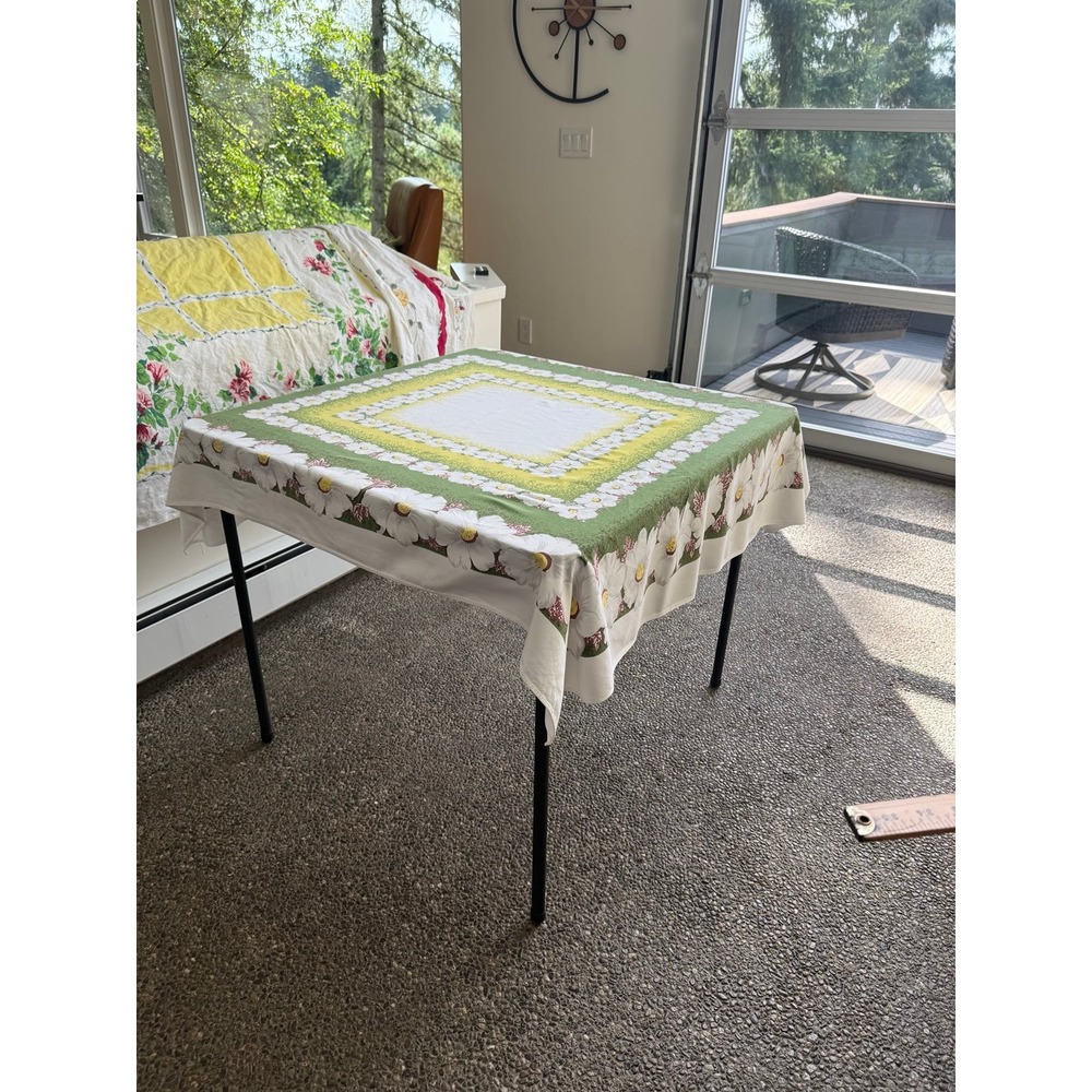 Vintage tablecloth. Dogwood
